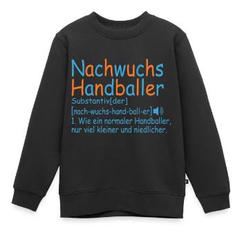 Nachwuchs Handballer Handball Baby Definition - Kinder Premium Organic Sweatshirt - Schwarz - Vorne - AI Model Kid Female (0cm)