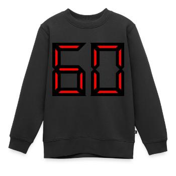 60 JAHRE. 60-JÄHRIGES JUBILÄUM. GEBURTSTAG 60 JAHRE. 60 - Kinder Premium Organic Sweatshirt - Schwarz - Vorne - AI Model Kid Female (0cm)