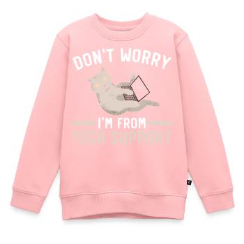 Ne vous inquiétez pas, je suis du support technique - Sweat Premium enfant bio - rose - Devant - AI Model Kid Female (0cm)
