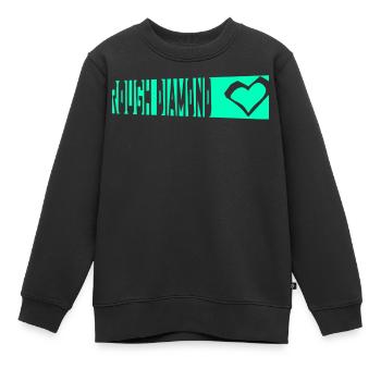 DIAMANT - Kinder Premium Organic Sweatshirt - Schwarz - Vorne - AI Model Kid Female (0cm)