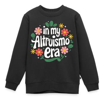 Altruisme Don désintéressé Donner d’école - Sweat Premium enfant bio - noir - Devant - AI Model Kid Female (0cm)