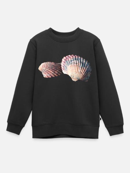 Muscheln, Muscheln, Strand, Meer,Urlaub - Kinder Premium Organic Sweatshirt - Schwarz