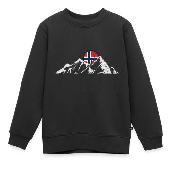Norway - Kids Premium Organic Sweatshirt - black - Front - AI Model Kid Female (0cm)