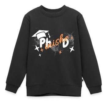 Abschluss Doktor Phinished Sterne Universität Uni - Kinder Premium Organic Sweatshirt - Schwarz - Vorne - AI Model Kid Female (0cm)