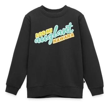 Los mi auglant - Sweat Premium enfant bio - noir - Devant - AI Model Kid Female (0cm)
