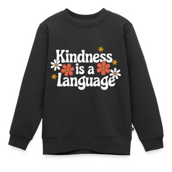 Altruisme Don désintéressé Donner d’école - Sweat Premium enfant bio - noir - Devant - AI Model Kid Female (0cm)