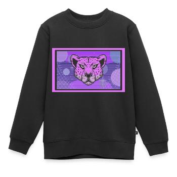 Cheetah Whisperer Wildlife Animal Zookeeper - Kids Premium Organic Sweatshirt - black - Front - AI Model Kid Female (0cm)