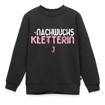Nachwuchs Kletterin Klettern Baby Mädchen Kinder - Kinder Premium Organic Sweatshirt - Schwarz - Vorne - AI Model Kid Female (0cm)