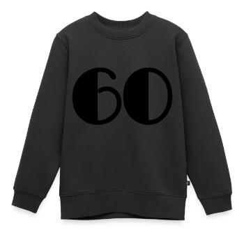 60. 60 JAHRE. 60-JÄHRIGES JUBILÄUM. GEBURTSTAG 60 JAHRE. - Kinder Premium Organic Sweatshirt - Schwarz - Vorne - AI Model Kid Female (0cm)