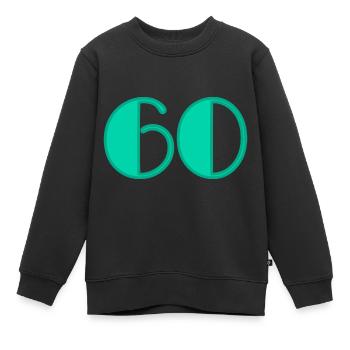60 JAHRE. 60-JÄHRIGES JUBILÄUM. GEBURTSTAG 60 JAHRE. 60 - Kinder Premium Organic Sweatshirt - Schwarz - Vorne - AI Model Kid Female (0cm)
