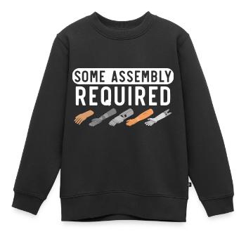 Some Assembly Required Disability Funny Amput - Kids Premium Organic Sweatshirt - black - Front - AI Model Kid Female (0cm)