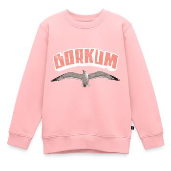 Borkum Seagull Vintage Look d’occasion - Sweat Premium enfant bio - rose - Devant - AI Model Kid Female (0cm)