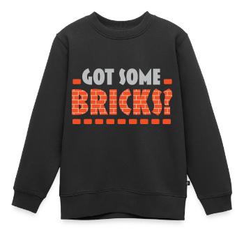 J’ai un métier de maçon de briques - Sweat Premium enfant bio - noir - Devant - AI Model Kid Female (0cm)