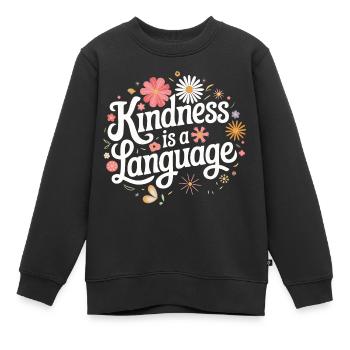 Altruisme Don désintéressé Donner d’école - Sweat Premium enfant bio - noir - Devant - AI Model Kid Female (0cm)