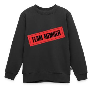 Team Mitglied - Kinder Premium Organic Sweatshirt - Schwarz - Vorne - AI Model Kid Female (0cm)