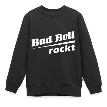 Bad Boll rockt - Textdesign mit Stadtnamen - Kinder Premium Organic Sweatshirt - Schwarz - Vorne - AI Model Kid Female (0cm)