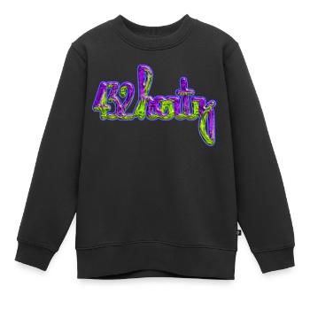 432hertz - Sweat Premium enfant bio - noir - Devant - AI Model Kid Female (0cm)