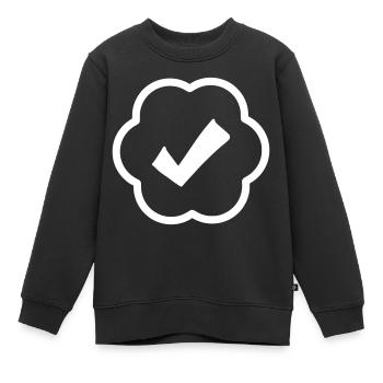 Haken Emoji Skizze Zeichnung - Kinder Premium Organic Sweatshirt - Schwarz - Vorne - AI Model Kid Female (0cm)