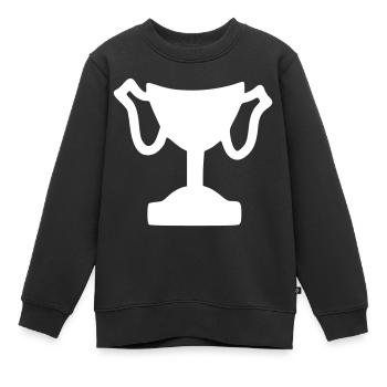 Coupe Dessin Gagner Croquis Blanc - Sweat Premium enfant bio - noir - Devant - AI Model Kid Female (0cm)