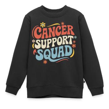 Sensibilisation au cancer Cancer Cancer du sein - Sweat Premium enfant bio - noir - Devant - AI Model Kid Female (0cm)