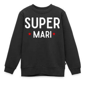 Evg mariage super-héros cadeau anniversaire - Sweat Premium enfant bio - noir - Devant - AI Model Kid Female (0cm)