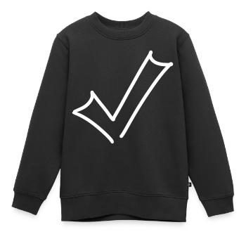 Haken Emoji Skizze Zeichnung - Kinder Premium Organic Sweatshirt - Schwarz - Vorne - AI Model Kid Female (0cm)