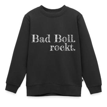 Bad Boll rockt - Textdesign mit Stadtnamen - Kinder Premium Organic Sweatshirt - Schwarz - Vorne - AI Model Kid Female (0cm)
