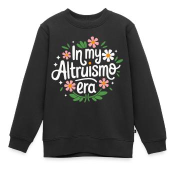 Altruisme Don désintéressé Donner d’école - Sweat Premium enfant bio - noir - Devant - AI Model Kid Female (0cm)