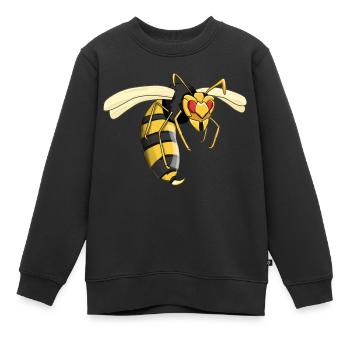 Guêpe - Sweat Premium enfant bio - noir - Devant - AI Model Kid Female (0cm)