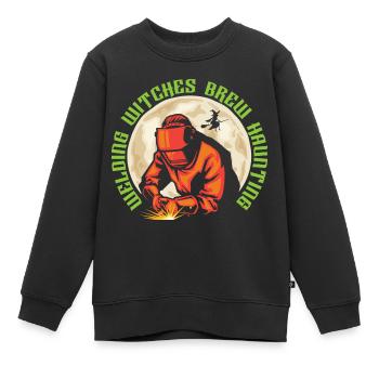 Welding Witch Brew Spooky Spark Hall - Kids Premium Organic Sweatshirt - black - Front - AI Model Kid Female (0cm)
