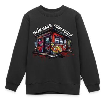Mein Haus keine Regeln Anarchie - Kinder Premium Organic Sweatshirt - Schwarz - Vorne - AI Model Kid Female (0cm)