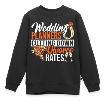 Event Marriage Wedding Planning Wedding Planner - Kinder Premium Organic Sweatshirt - Schwarz - Vorne - AI Model Kid Female (0cm)