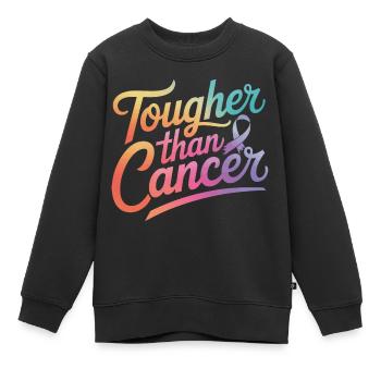 Sensibilisation au cancer Cancer Cancer du sein - Sweat Premium enfant bio - noir - Devant - AI Model Kid Female (0cm)