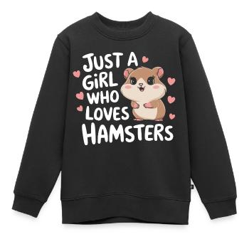 Hamster - Kinder Premium Organic Sweatshirt - Schwarz - Vorne - AI Model Kid Female (0cm)