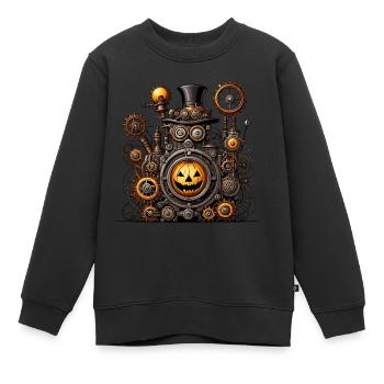 halloween machine - Kids Premium Organic Sweatshirt - black - Front - AI Model Kid Female (0cm)