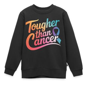 Sensibilisation au cancer Cancer Cancer du sein - Sweat Premium enfant bio - noir - Devant - AI Model Kid Female (0cm)