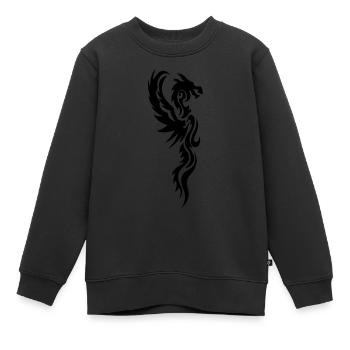 tribal dragon - Kinder Premium Organic Sweatshirt - Schwarz - Vorne - AI Model Kid Female (0cm)