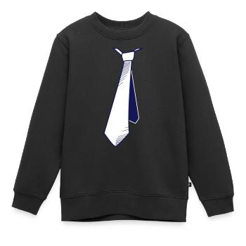 Krawatte Schatten Bewegung - Kinder Premium Organic Sweatshirt - Schwarz - Vorne - AI Model Kid Female (0cm)