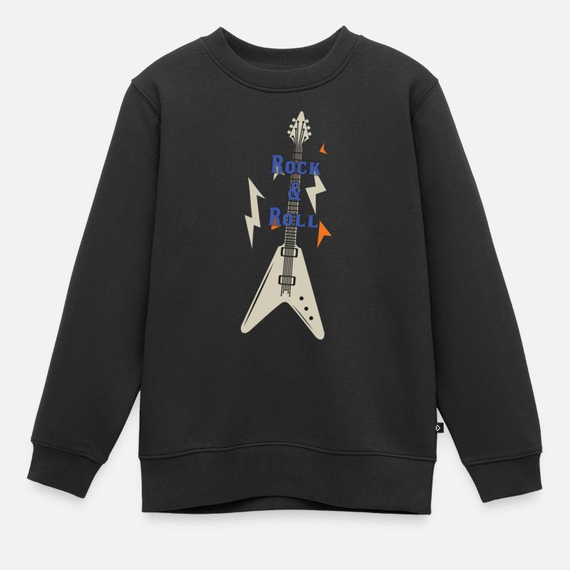 rock & roll - Sweat Premium enfant bio - noir