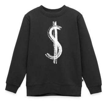 Dollar - Sweat Premium enfant bio - noir - Devant - AI Model Kid Female (0cm)