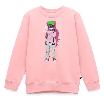 Fille - Sweat Premium enfant bio - rose - Devant - AI Model Kid Female (0cm)