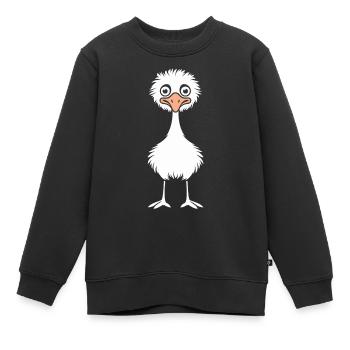 Strauß - Kinder Premium Organic Sweatshirt - Schwarz - Vorne - AI Model Kid Female (0cm)
