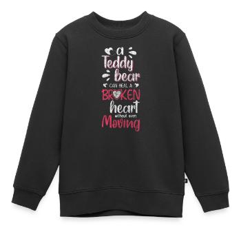 Teddy Spielzeug Familie - Kinder Premium Organic Sweatshirt - Schwarz - Vorne - AI Model Kid Female (0cm)