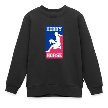 Cheval de loisir - Cheval de loisir - Équitation - Cadeau - Sweat Premium enfant bio - noir - Devant - AI Model Kid Female (0cm)