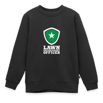 Lawn Mowing Lawn Mower Gardener - Kids Premium Organic Sweatshirt - black - Front - AI Model Kid Female (0cm)