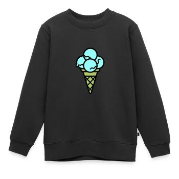 Eicreme Eis Lecker - Kinder Premium Organic Sweatshirt - Schwarz - Vorne - AI Model Kid Female (0cm)