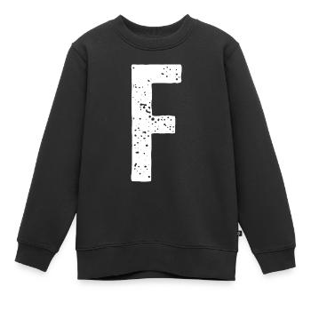 F-Buchstabe - Kinder Premium Organic Sweatshirt - Schwarz - Vorne - AI Model Kid Female (0cm)