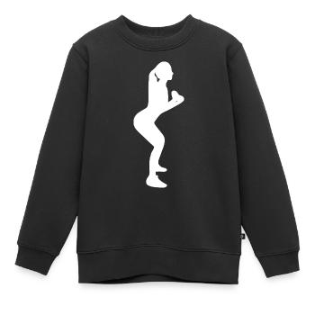 Gym Sport Kraftsport - Kinder Premium Organic Sweatshirt - Schwarz - Vorne - AI Model Kid Female (0cm)