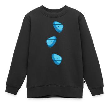 kletterwand bouldern freiklettern climbing - Kinder Premium Organic Sweatshirt - Schwarz - Vorne - AI Model Kid Female (0cm)