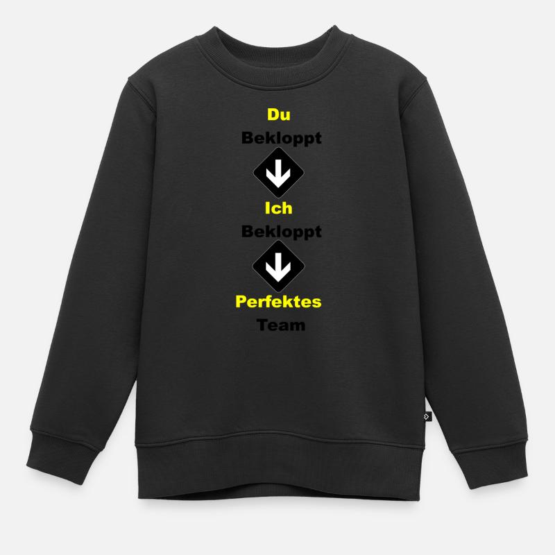 Lustige Sprüche Spruch - Kinder Premium Organic Sweatshirt - Schwarz
